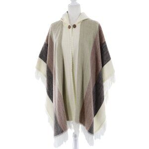 Inti Raimi Alpaca Poncho Womens O/S Fuzzy Warm Layering Transitional Comfortable